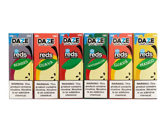 المنتجات الأكثر شعبية 7 DAZE SALT 30ML ستة نكهات الفواكه الجليد جراب طعم جيد！ المزود
